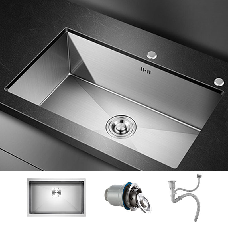 Rectangle Stainless Steel Sink Single Bowl Undermount Kitchen Sink