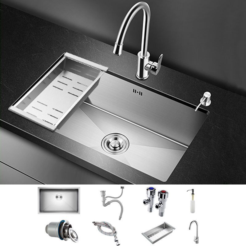 Rectangle Stainless Steel Sink Single Bowl Undermount Kitchen Sink