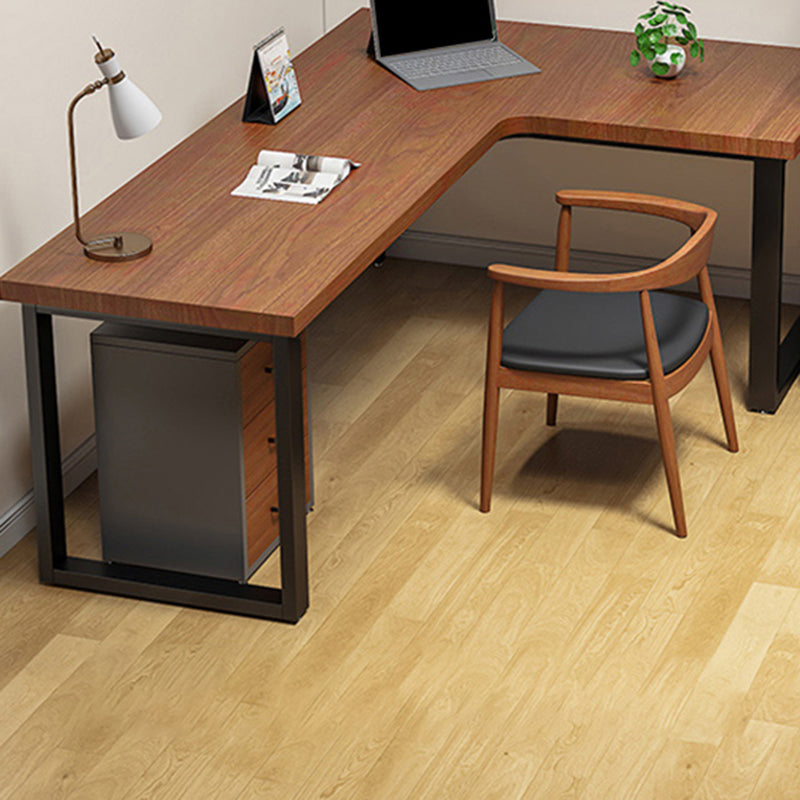 Industrial Solid Wooden Writing Desk L-Shape Office Desk for Office