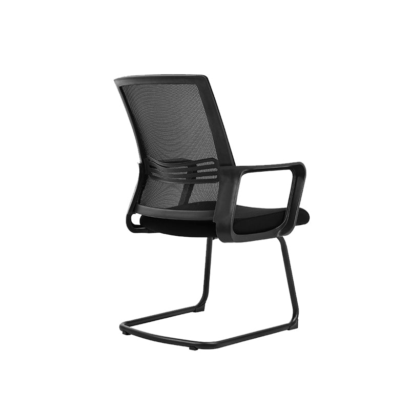 Contemporary Mesh-back Conference Chair Fixed Arms Task Chair for Office