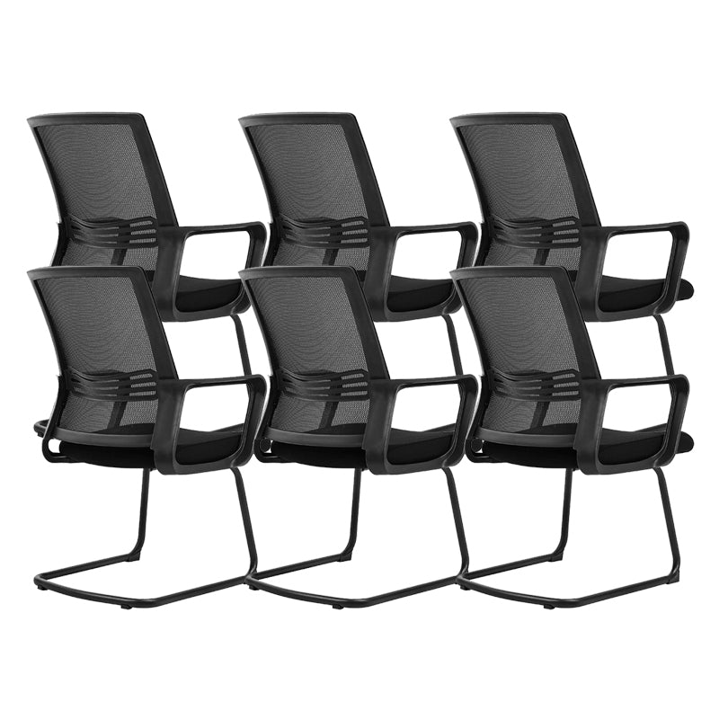 Contemporary Mesh-back Conference Chair Fixed Arms Task Chair for Office