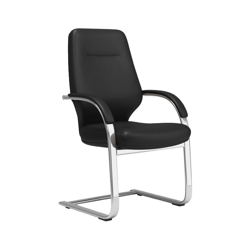 Fixed Arms Desk Chair Modern No Distressing Leather Ergonomic Office Chair