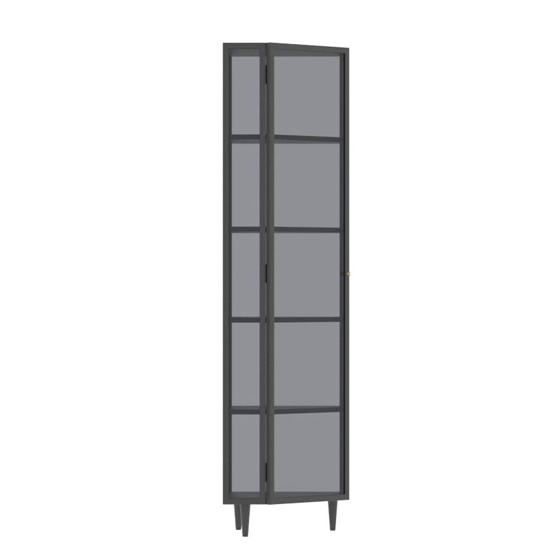 Contemporary Curio Cabinet Metal Storage Cabinet for Dining Room