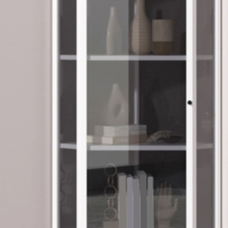 Contemporary Curio Cabinet Metal Storage Cabinet for Dining Room