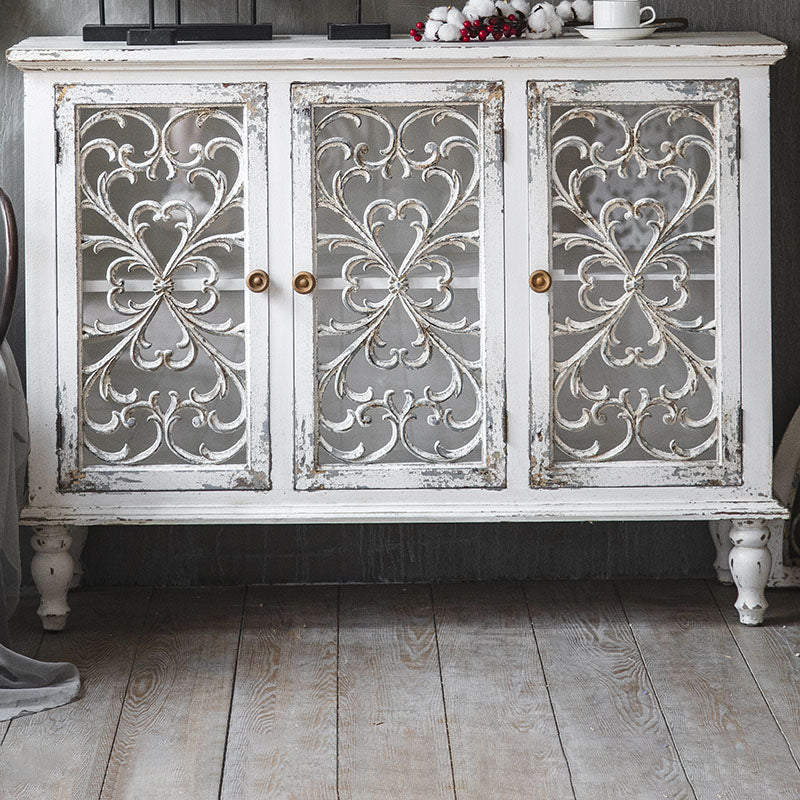 Traditional Display Stand Solid Wood Storage Cabinet for Dining Room