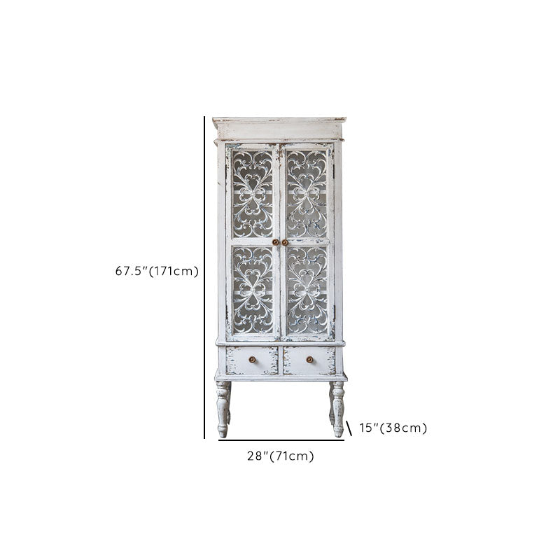 Traditional Display Stand Solid Wood Storage Cabinet for Dining Room