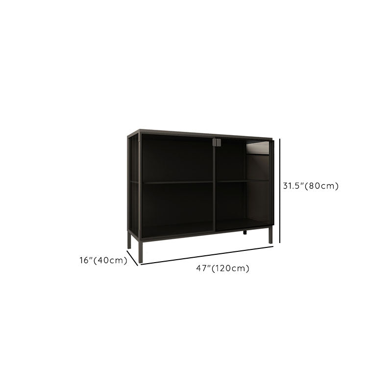 Modern China Cabinet Metal Storage Cabinet with Doors for Living Room