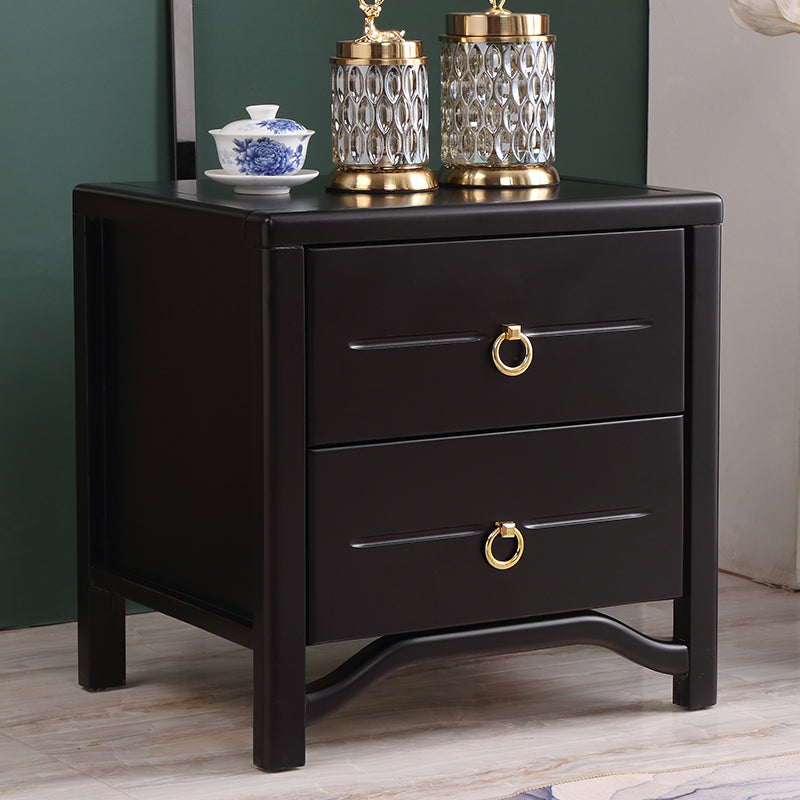 Traditional Accent Table Nightstand Antique Finish Drawer Storage Bed Nightstand