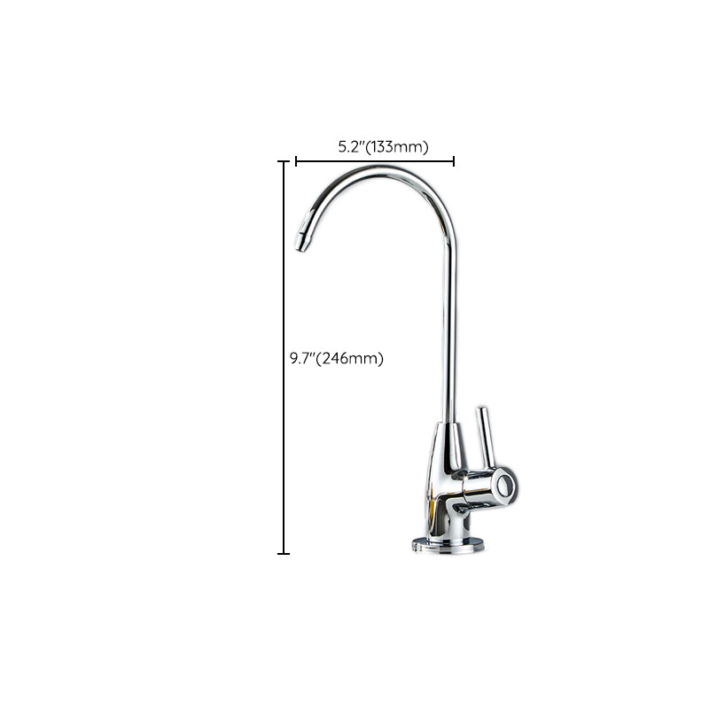 Modern High-Arc Kitchen Faucet Stainless Steel Swivel Spout Standard Kitchen Faucets