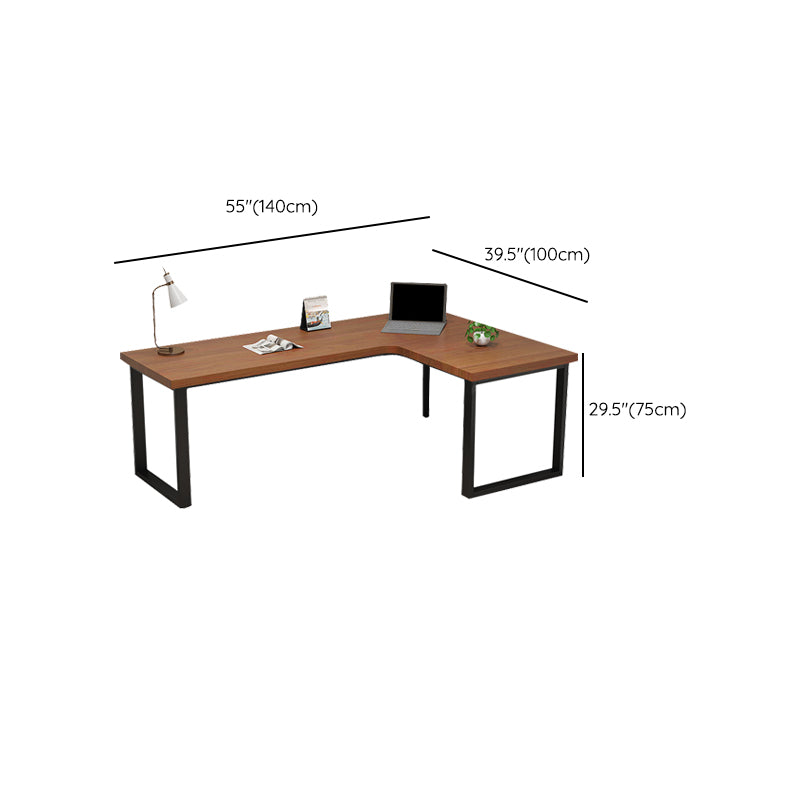 Industrial Solid Wooden Writing Desk L-Shape Office Desk for Office