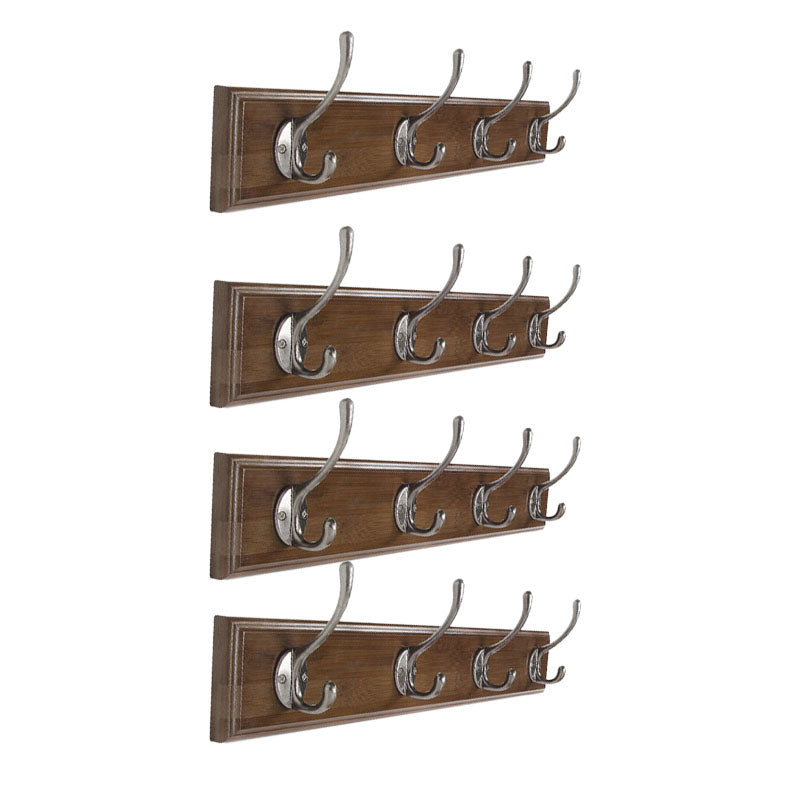 Brown Wooden Coat Hanger Modern Style Minimalist Home Wall Hanging Coat Rack