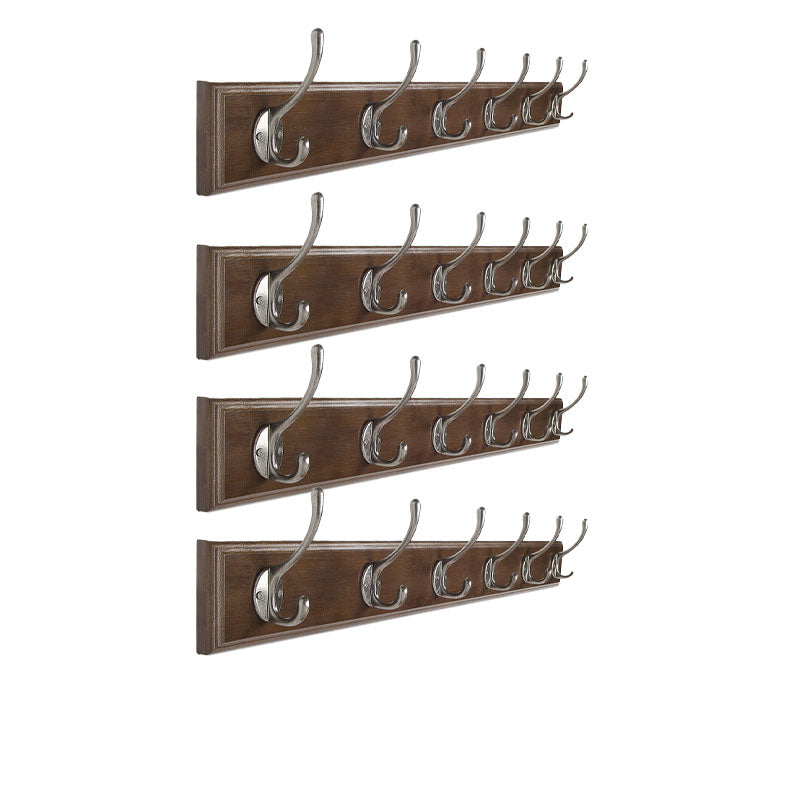 Brown Wooden Coat Hanger Modern Style Minimalist Home Wall Hanging Coat Rack