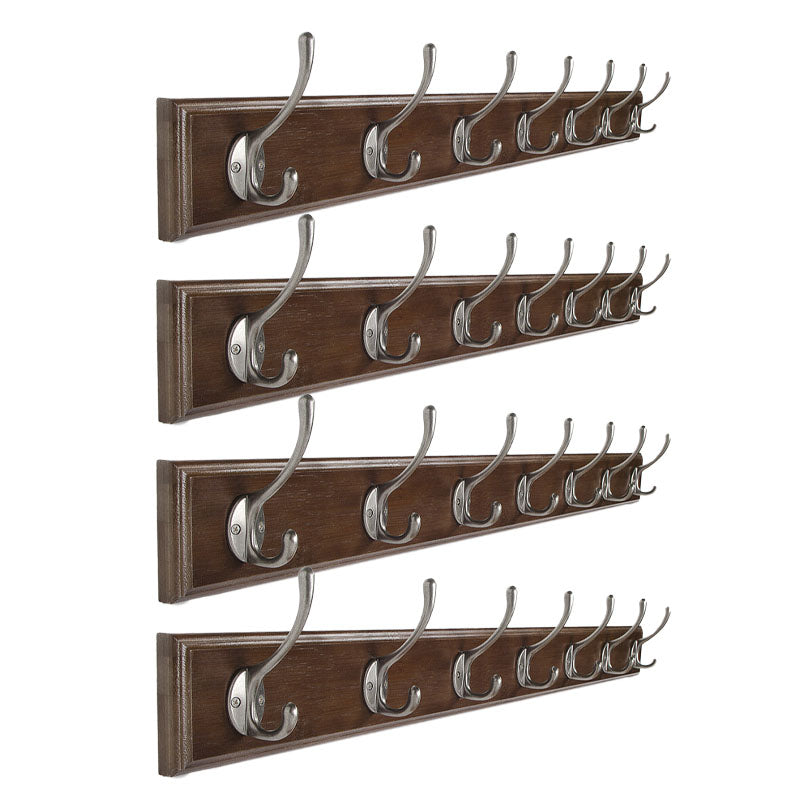 Brown Wooden Coat Hanger Modern Style Minimalist Home Wall Hanging Coat Rack