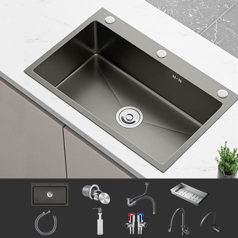 Corrosion Resistant Kitchen Sink Stainless Steel Modern Style Kitchen Sink