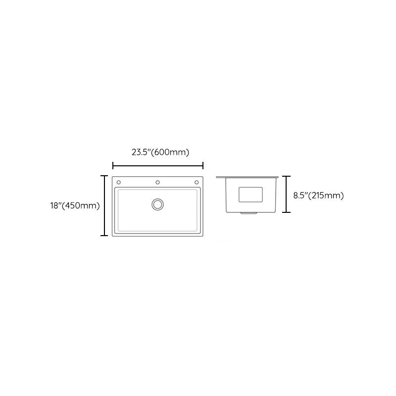 Corrosion Resistant Kitchen Sink Stainless Steel Modern Style Kitchen Sink