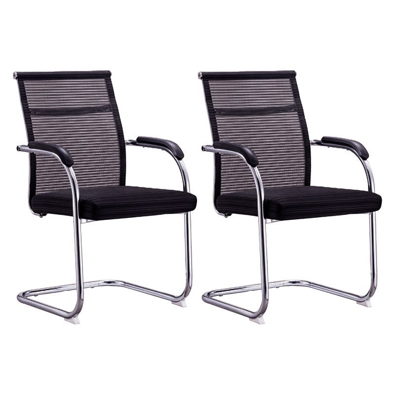 Ergonomic Mesh Desk Chair Contemporary Metal Office Chair with Arm