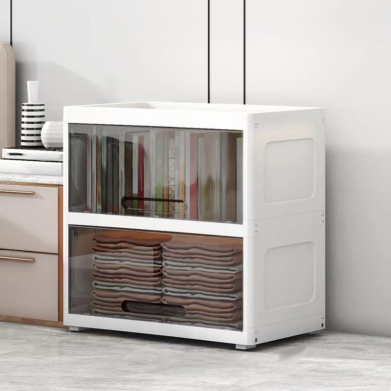 Contemporary Style Plastic Armoire Cabinet Bedroom Youth Armoire with wheels