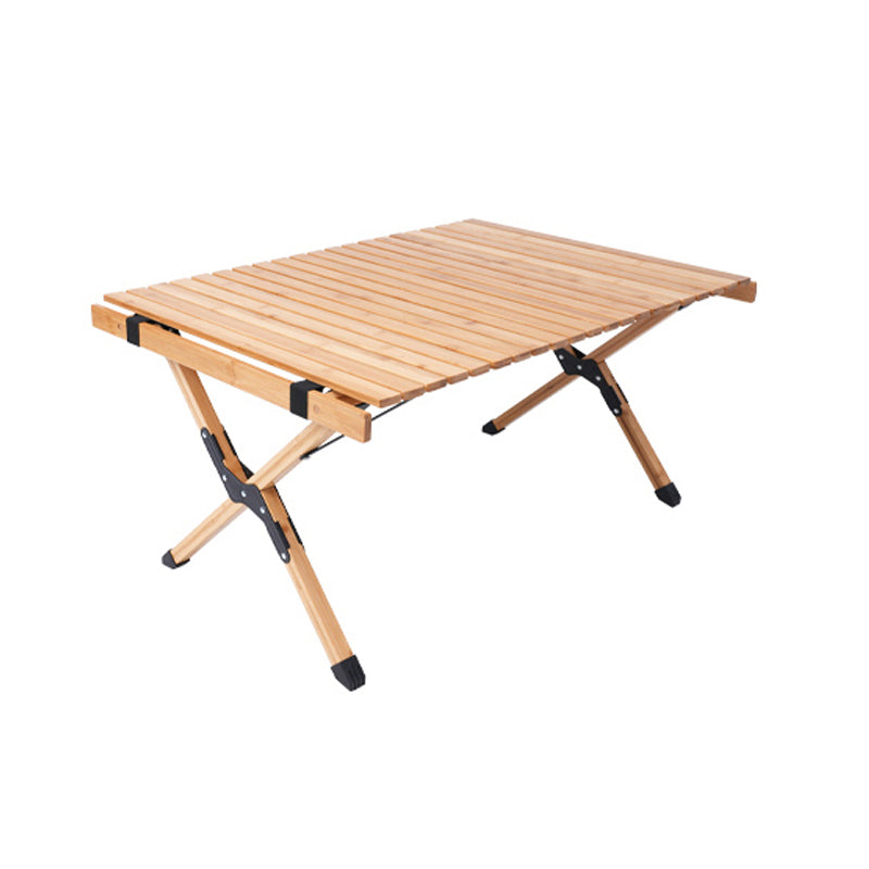 Industrial Patio Table Rectangle Wood Foldable Camping Table