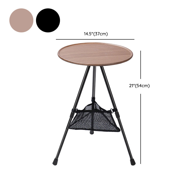 14" Wide Industrial Patio Table Round Aluminum Foldable Side Table