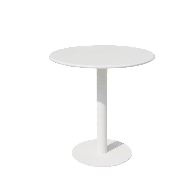 Contemporary Metal Bistro Table White Rust Resistant Bistro Table