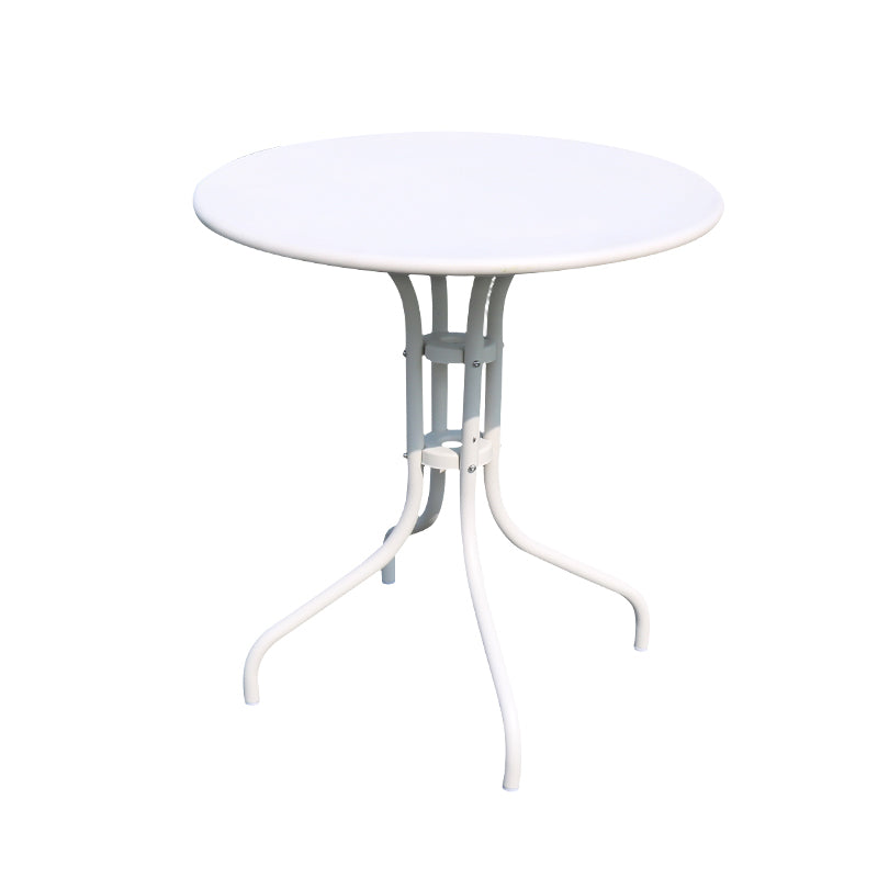 Contemporary Metal Bistro Table White Rust Resistant Bistro Table