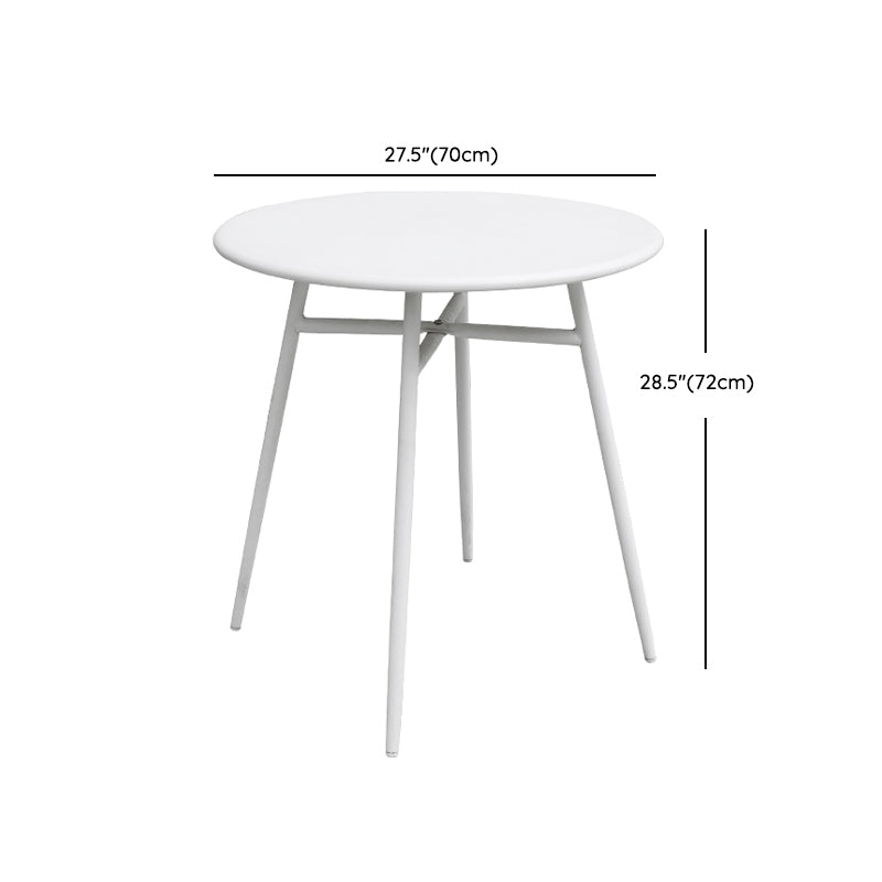 Contemporary Metal Bistro Table White Rust Resistant Bistro Table