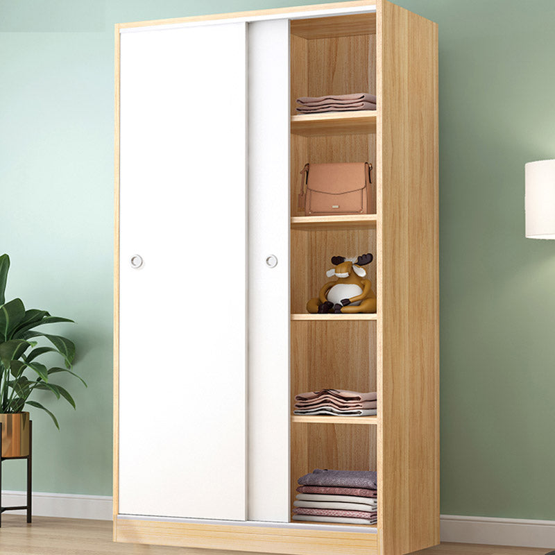 Manufactured Wood Bedroom Armoire with Sliding Barn Door Urban Wardrobe