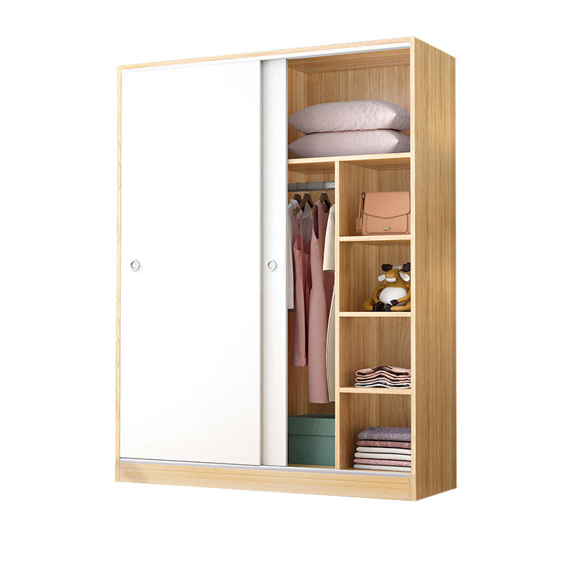 Manufactured Wood Bedroom Armoire with Sliding Barn Door Urban Wardrobe