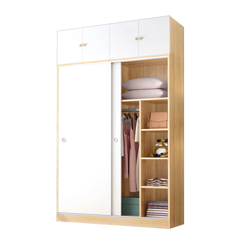 Manufactured Wood Bedroom Armoire with Sliding Barn Door Urban Wardrobe