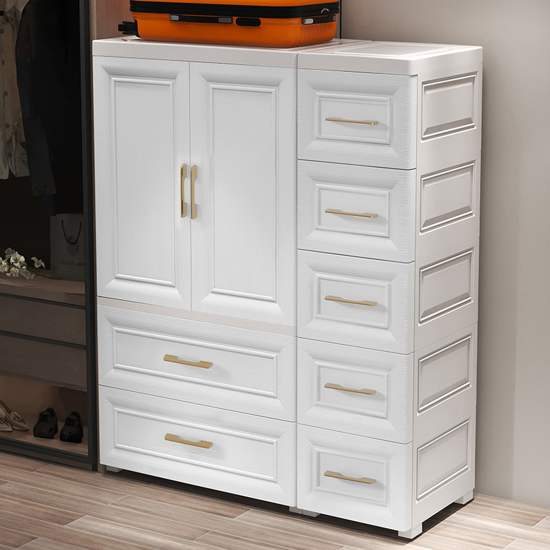 Plastic Youth Armoire with Drawer Contemporary Bedroom Armoire