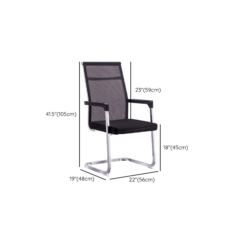 Ergonomic Mesh Desk Chair Contemporary Metal Office Chair with Arm