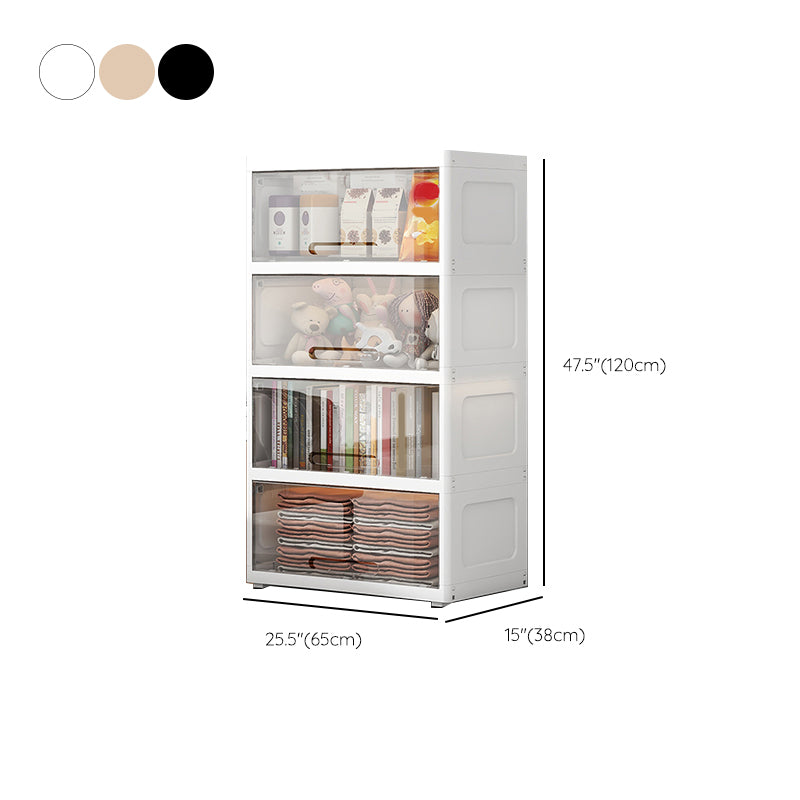 Contemporary Armoire Cabinet Plastic Hanging Clothes Rack for Home