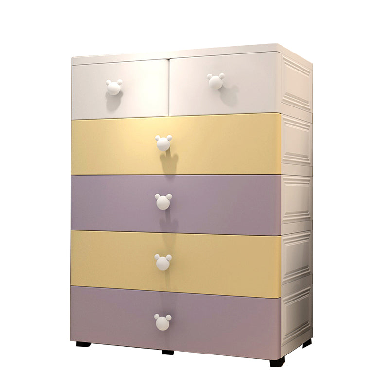 14.82-inch W Chest Nursery Dresser Scandinavian Kids Nightstand with 6 Drawers