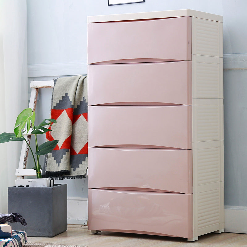 Contemporary Baby Dresser Plastic Dresser with Drawers for Kids Room