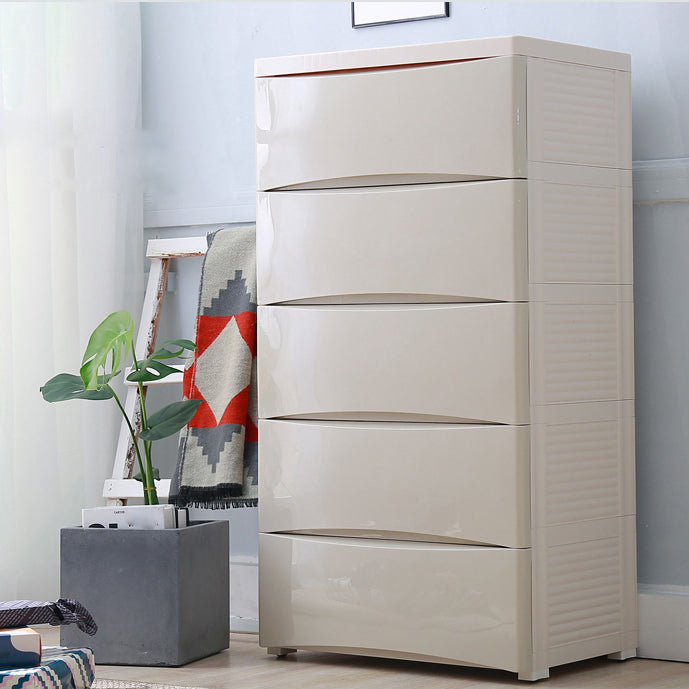 Contemporary Baby Dresser Plastic Dresser with Drawers for Kids Room