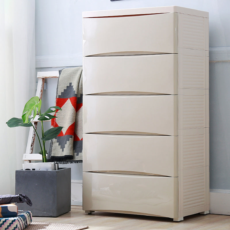 Contemporary Baby Dresser Plastic Dresser with Drawers for Kids Room