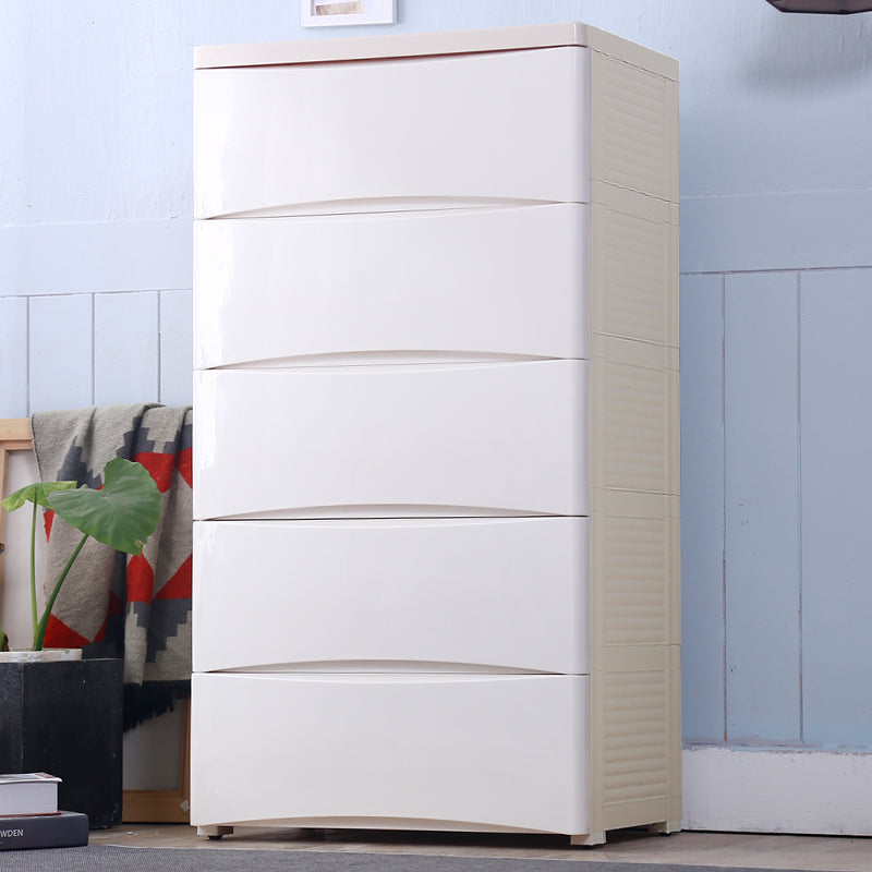 Contemporary Baby Dresser Plastic Dresser with Drawers for Kids Room