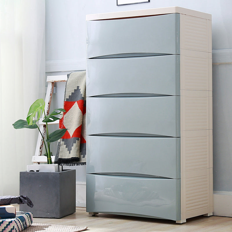 Contemporary Baby Dresser Plastic Dresser with Drawers for Kids Room