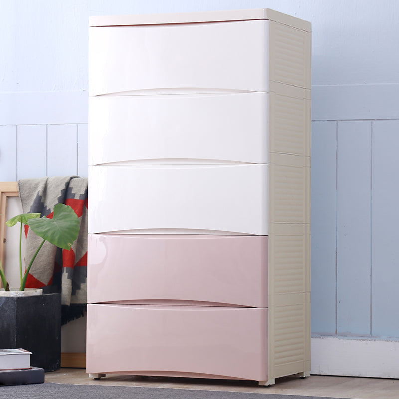 Contemporary Baby Dresser Plastic Dresser with Drawers for Kids Room