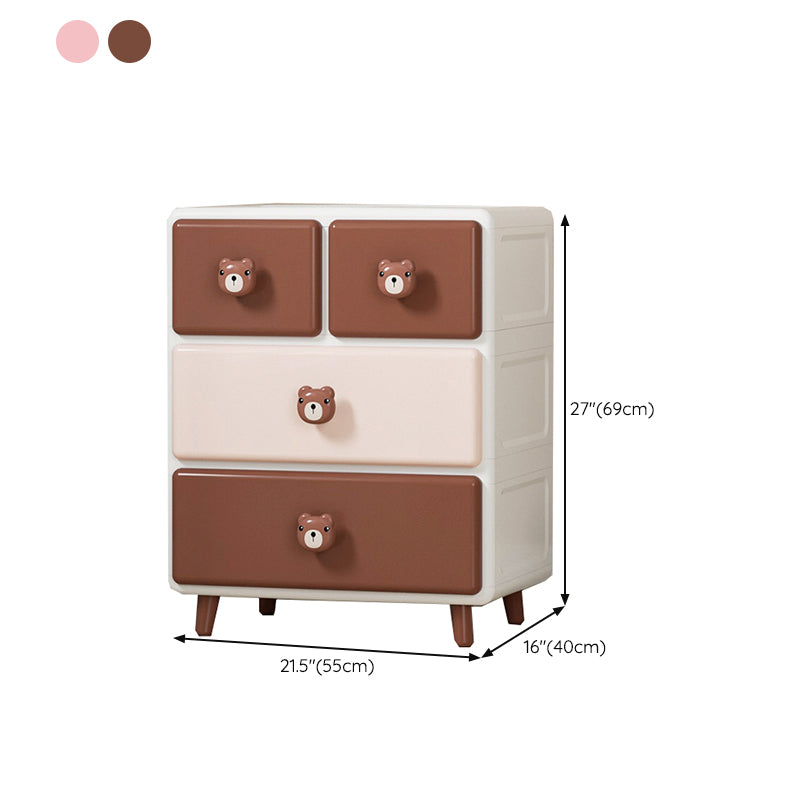 Scandinavian Dresser for Kids Plastic Baby Dresser for Bedroom