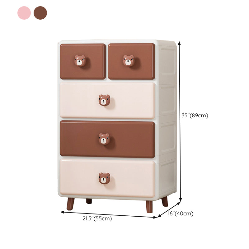 Scandinavian Dresser for Kids Plastic Baby Dresser for Bedroom