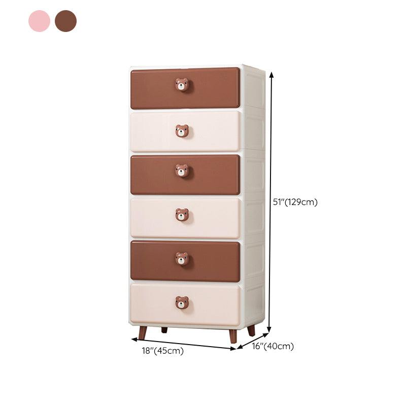 Scandinavian Dresser for Kids Plastic Baby Dresser for Bedroom