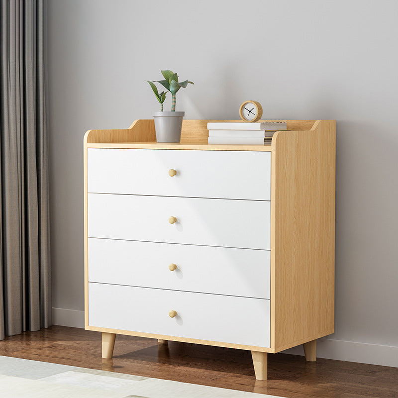 Scandinavian Vertical Kids Dresser Set Wood Kids Nightstand for Bathroom