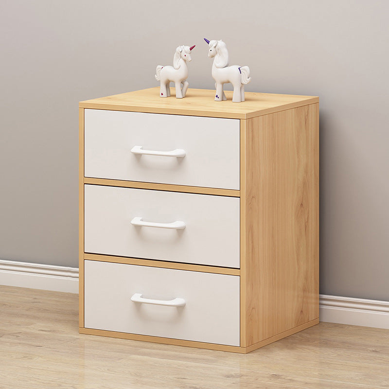 Scandinavian Vertical Kids Dresser Set Wood Kids Nightstand for Bathroom