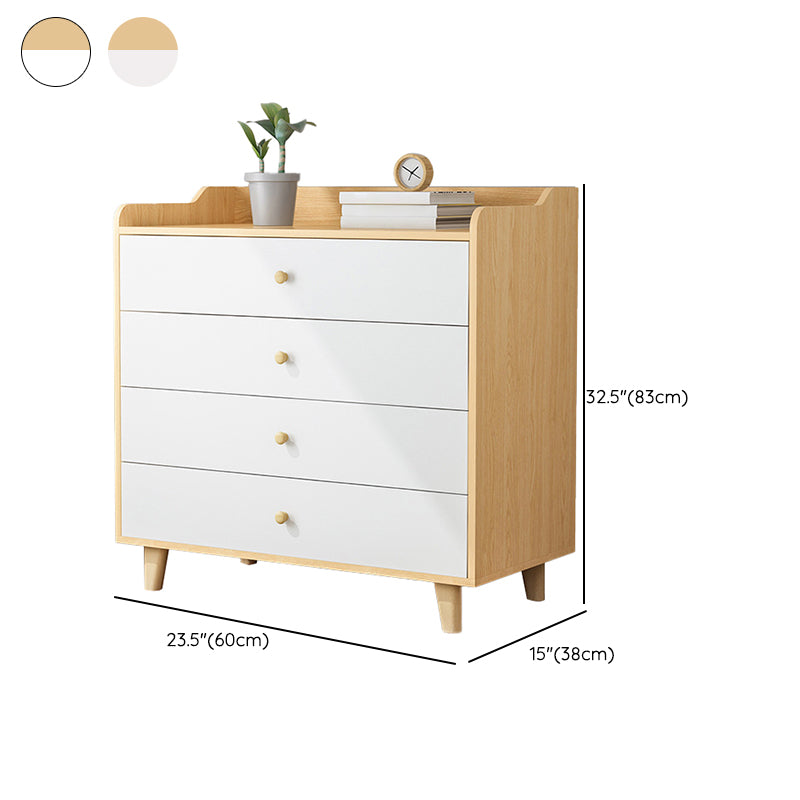 Scandinavian Vertical Kids Dresser Set Wood Kids Nightstand for Bathroom