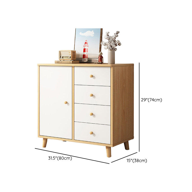 Scandinavian Kids Furniture Wood Kids Dresser Set with Drawers for Bathroom