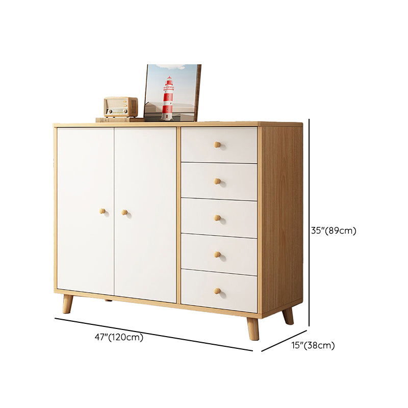 Scandinavian Kids Furniture Wood Kids Dresser Set with Drawers for Bathroom