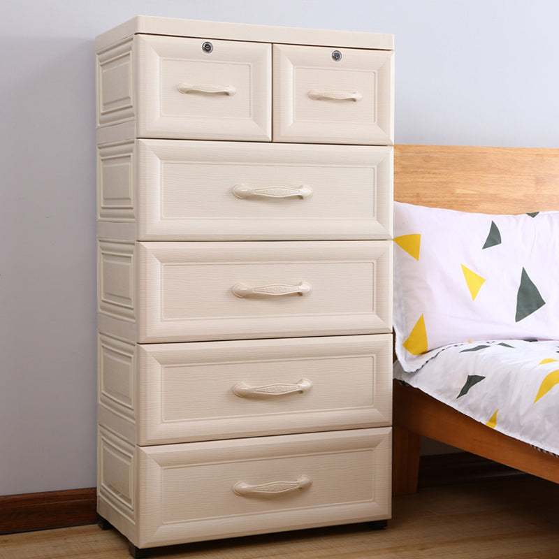 Plastic Chest Nursery Dresser Scandinavian Kids Nightstand with 5/6 Drawers