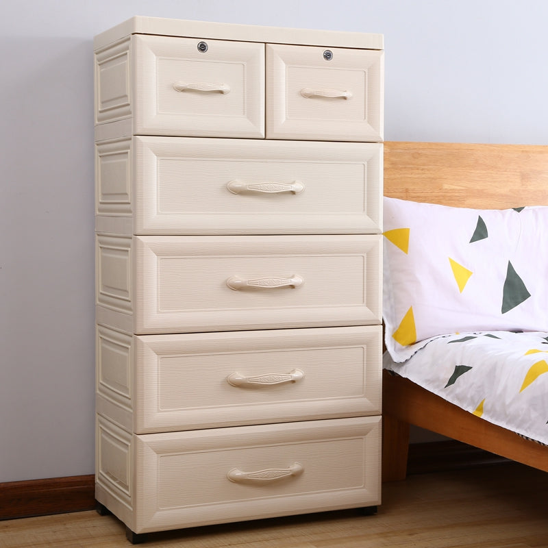 Plastic Chest Nursery Dresser Scandinavian Kids Nightstand with 5/6 Drawers