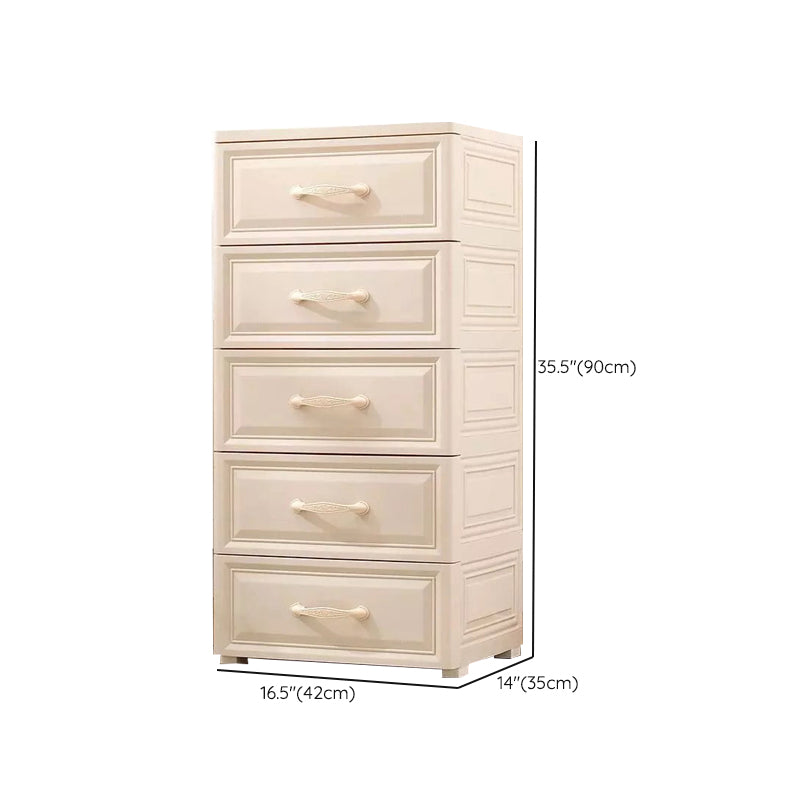 Plastic Chest Nursery Dresser Scandinavian Kids Nightstand with 5/6 Drawers